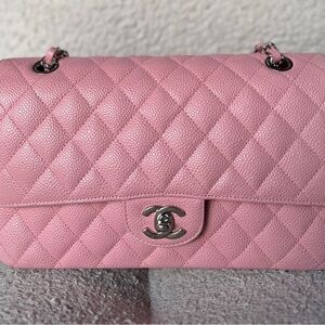 Chanel Classic Sakura Pink Quilted Shoulder Bag